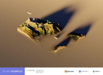 3D Map File Export | Download glTF, GLB, STL & OBJ Files