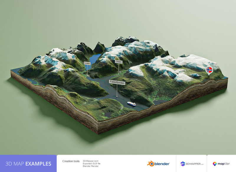 Free Blender addon 3D map | Create Custom 3D Maps Online