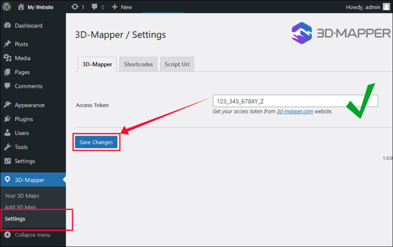 WordPress plugin instructions | Create Custom 3D Maps Online