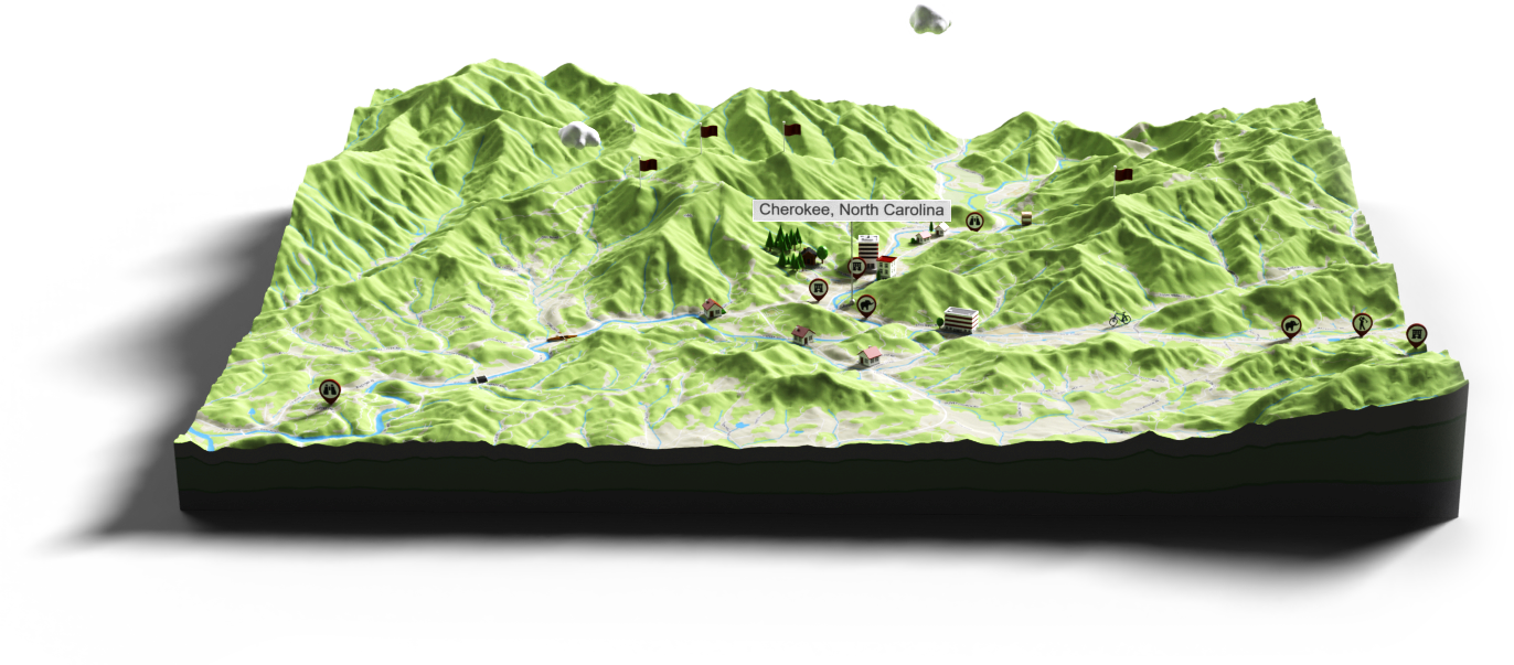 3D maps for travel agencies with pins and popups for travel planning