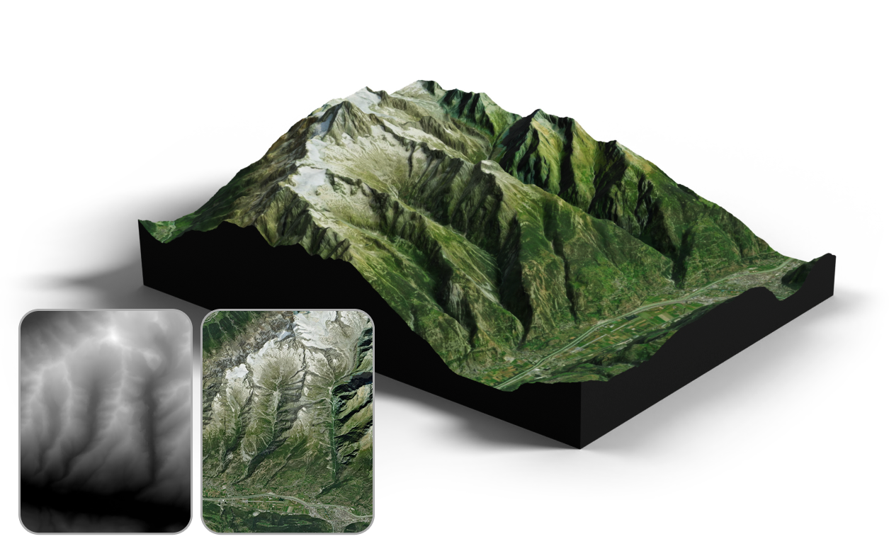 Textured-3D-landscape-created-in-Blender-using-heightmap-and-texture-set Textured 3D landscape created in Blender using heightmap and texture set